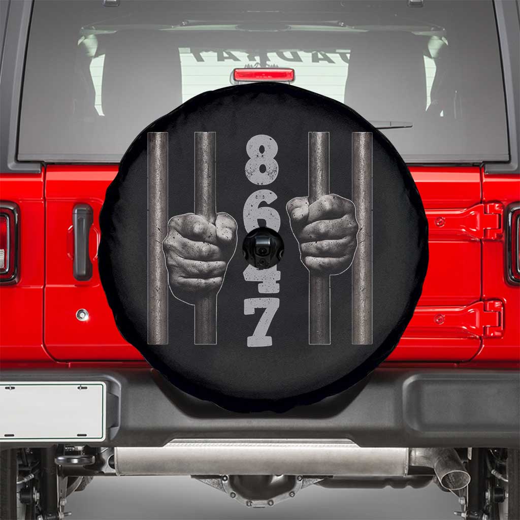 Funny 8647 Jail Spare Tire Cover Freedom Protest Satire Graphic Gift TS12 Black Print Your Wear