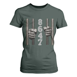 Funny 8647 Jail T Shirt For Women Freedom Protest Satire Graphic Gift TS12 Dark Forest Green Print Your Wear