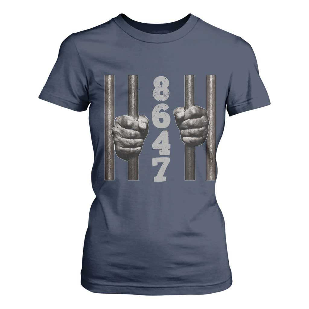 Funny 8647 Jail T Shirt For Women Freedom Protest Satire Graphic Gift TS12 Navy Print Your Wear