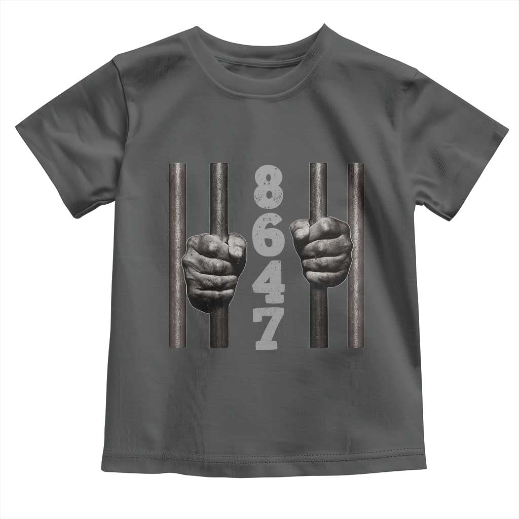 Funny 8647 Jail Toddler T Shirt Freedom Protest Satire Graphic Gift TS12 Dark Heather Print Your Wear