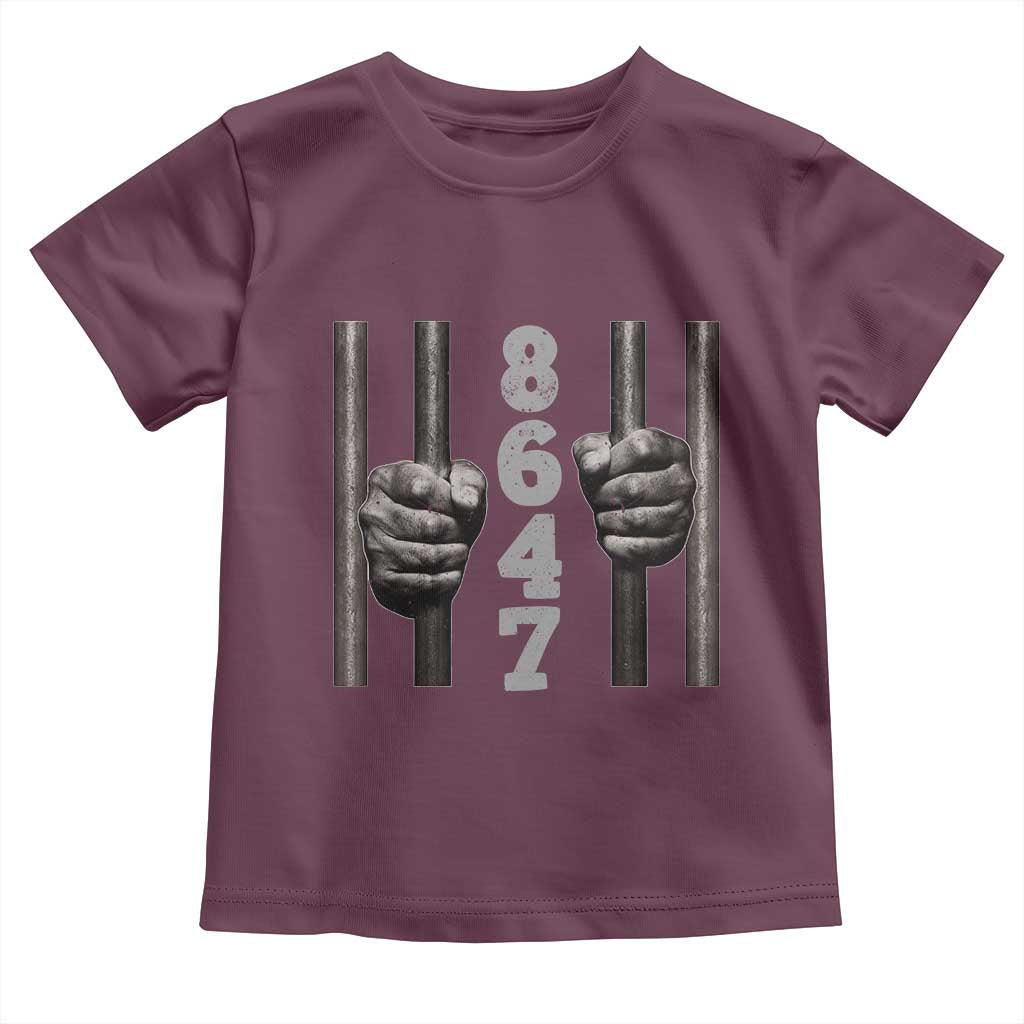 Funny 8647 Jail Toddler T Shirt Freedom Protest Satire Graphic Gift TS12 Maroon Print Your Wear