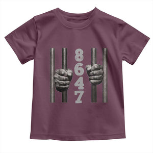 Funny 8647 Jail Toddler T Shirt Freedom Protest Satire Graphic Gift TS12 Maroon Print Your Wear