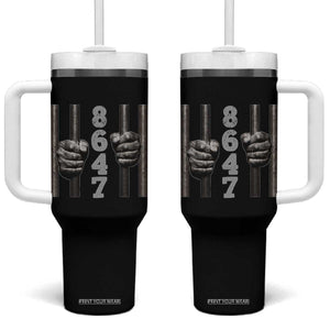 Funny 8647 Jail Tumbler With Handle Freedom Protest Satire Graphic Gift TS12 One Size: 40 oz Black Print Your Wear