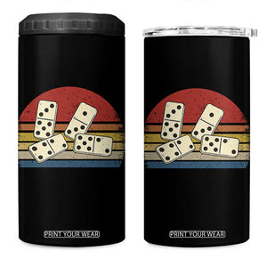 Vintage Domino Player 8647 4 in 1 Can Cooler Tumbler Board Game Subtle Protest TS12 One Size: 16 oz Black Print Your Wear