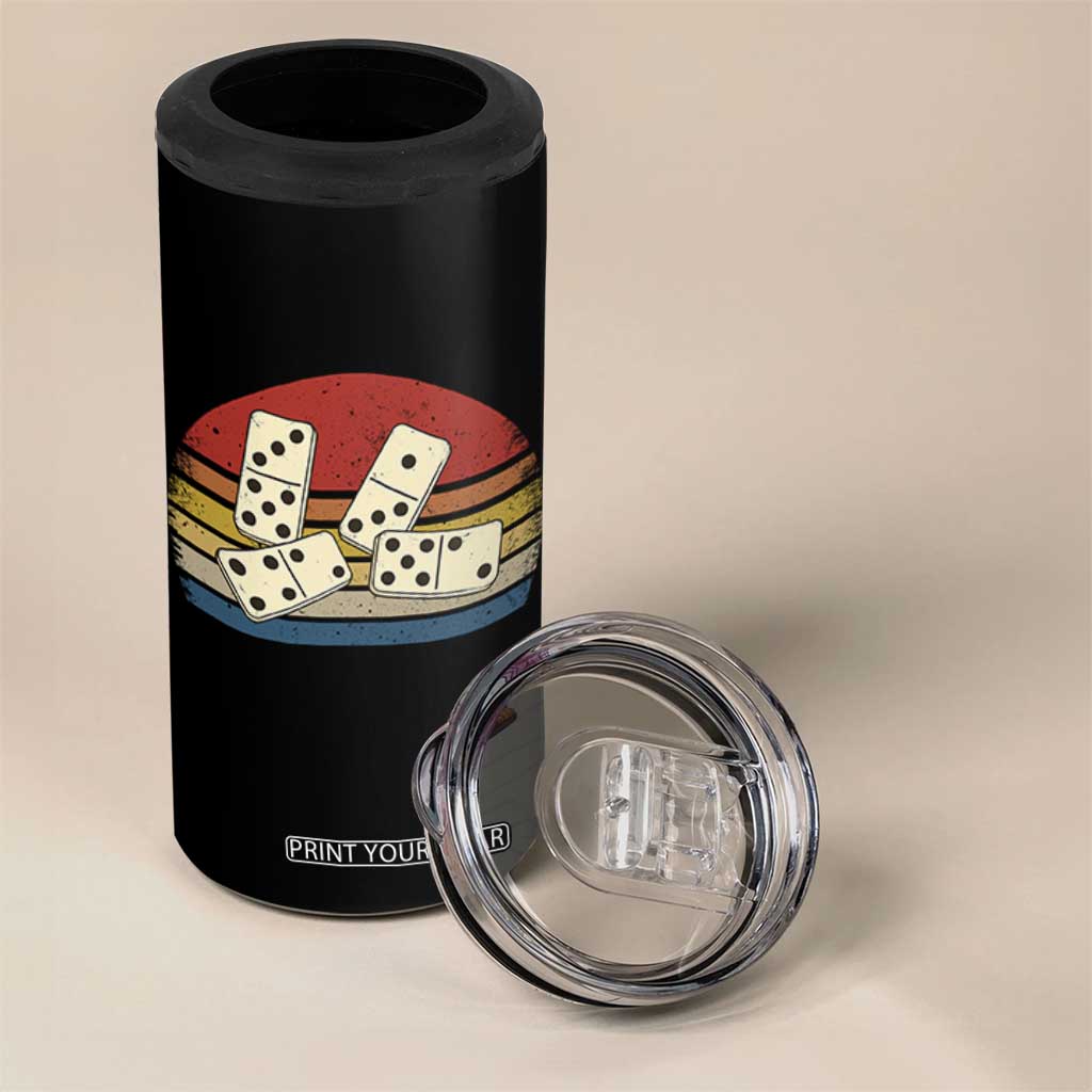 Vintage Domino Player 8647 4 in 1 Can Cooler Tumbler Board Game Subtle Protest TS12 Print Your Wear