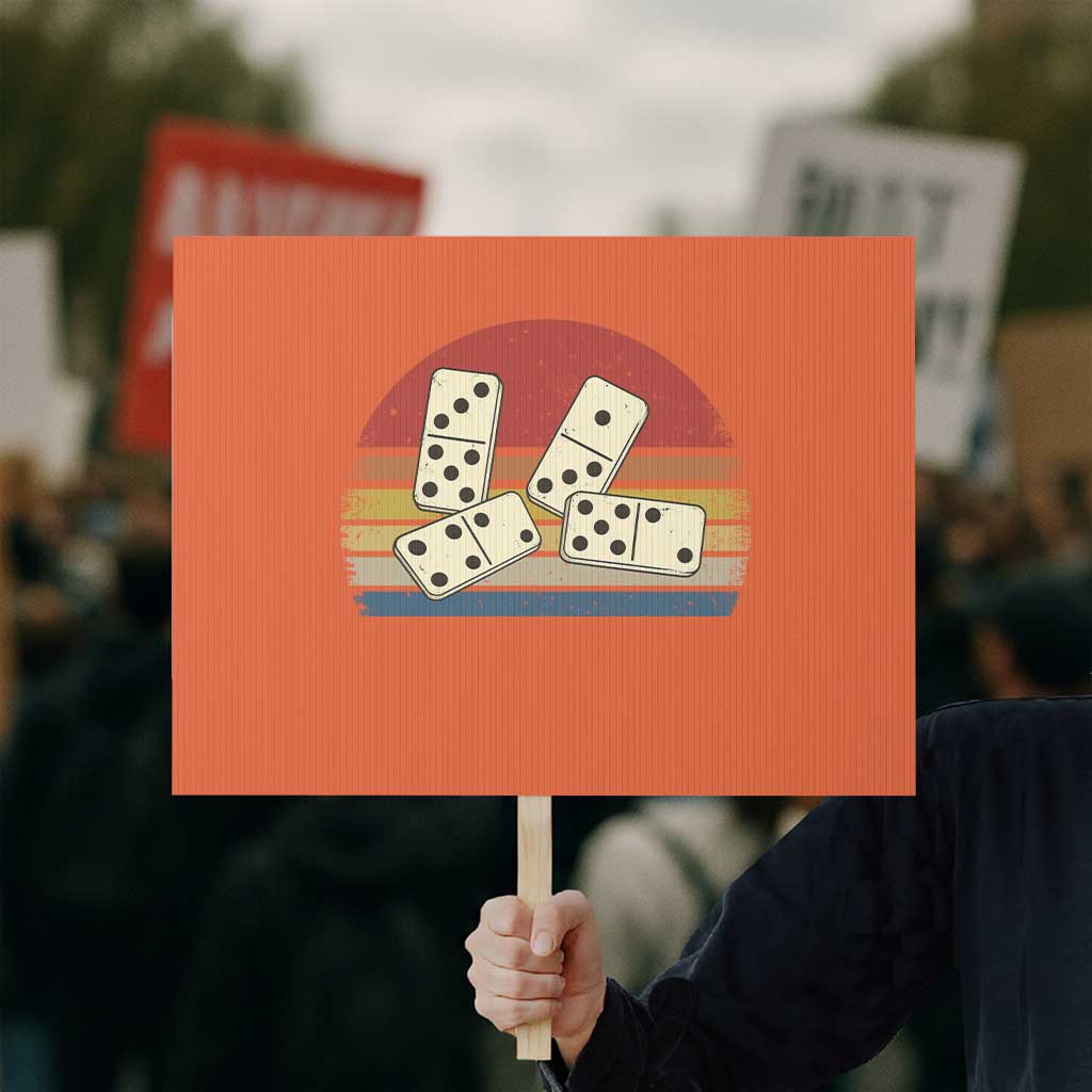 Vintage Domino Player 8647 Protest Sign Board Game Subtle Protest TS12 Horizontal 18