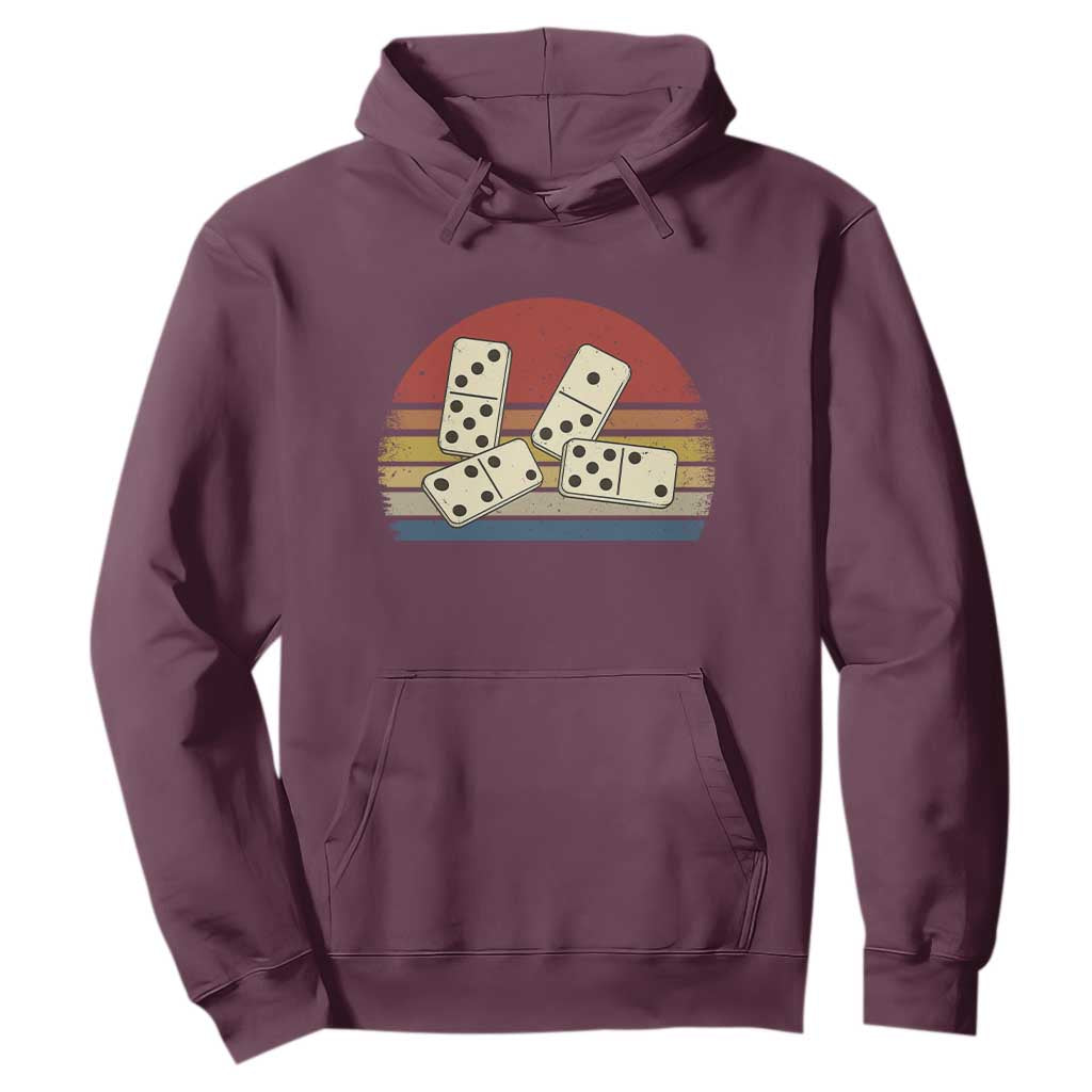 Vintage Domino Player 8647 Hoodie Board Game Subtle Protest TS12 Maroon Print Your Wear