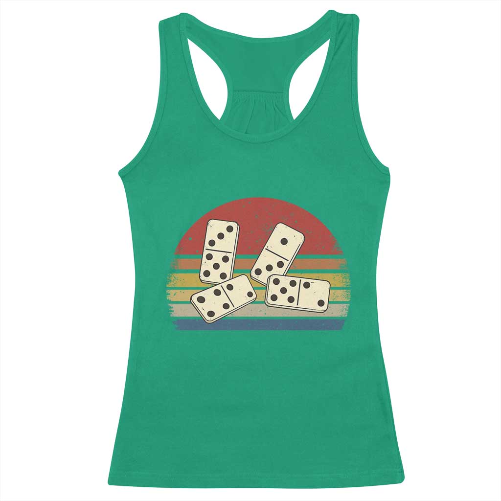 Vintage Domino Player 8647 Racerback Tank Top Board Game Subtle Protest TS12 Irish Green Print Your Wear