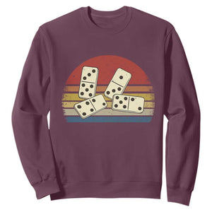 Vintage Domino Player 8647 Sweatshirt Board Game Subtle Protest TS12 Maroon Print Your Wear