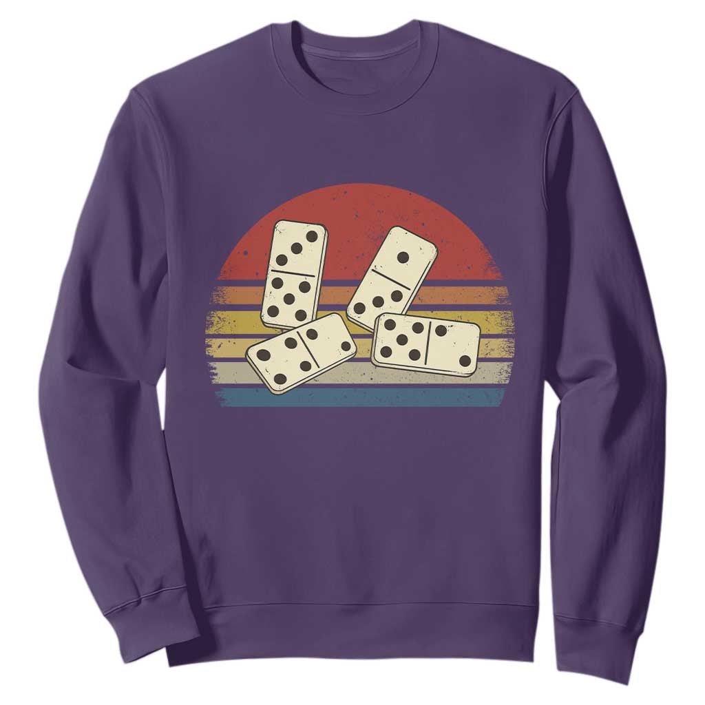 Vintage Domino Player 8647 Sweatshirt Board Game Subtle Protest TS12 Purple Print Your Wear