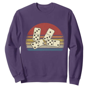 Vintage Domino Player 8647 Sweatshirt Board Game Subtle Protest TS12 Purple Print Your Wear