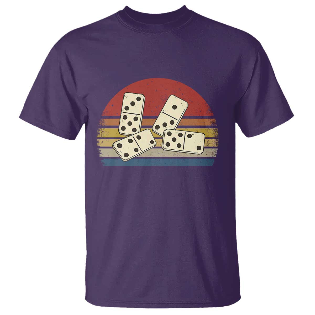 Vintage Domino Player 8647 T Shirt Board Game Subtle Protest TS12 Purple Print Your Wear