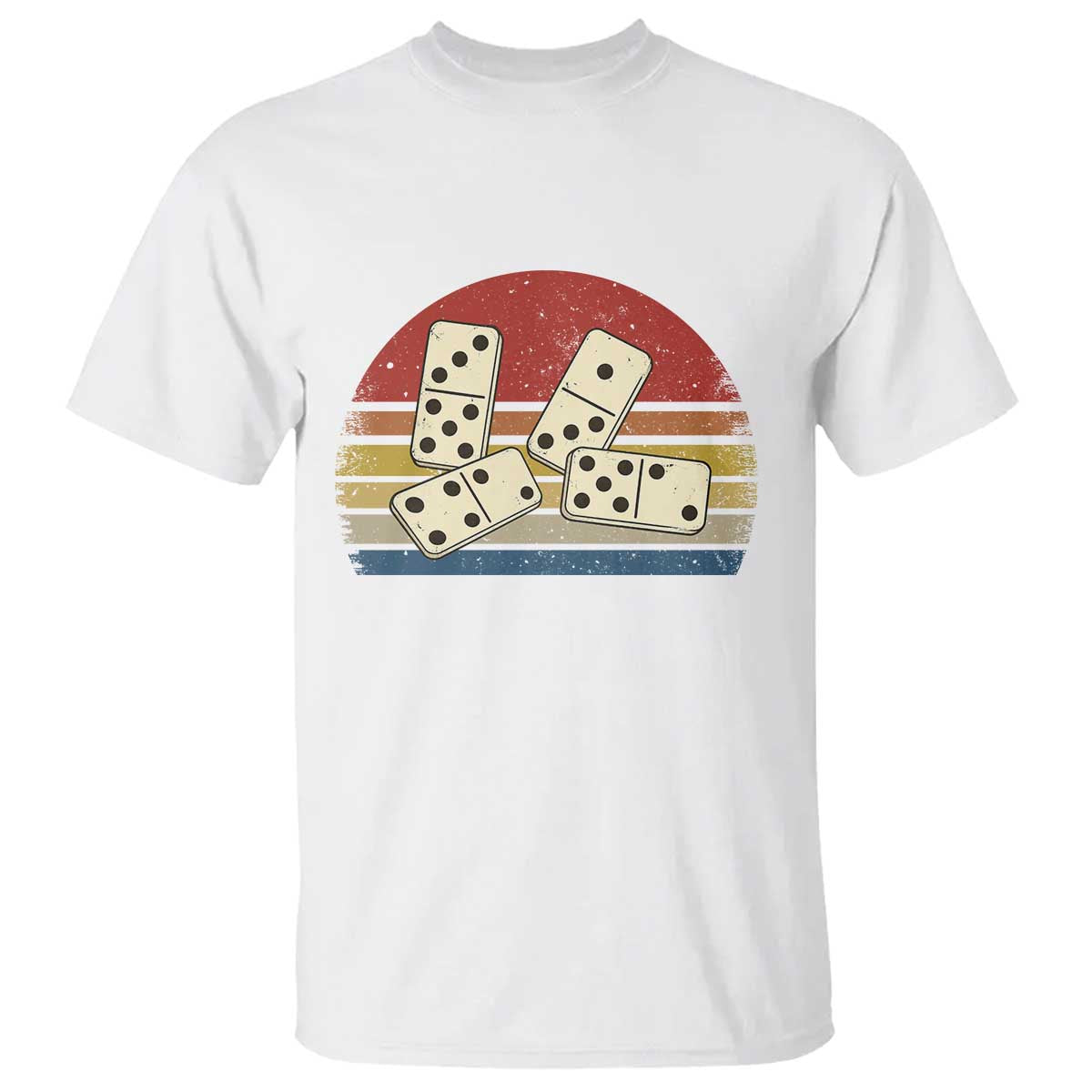 Vintage Domino Player 8647 T Shirt Board Game Subtle Protest TS12 White Print Your Wear