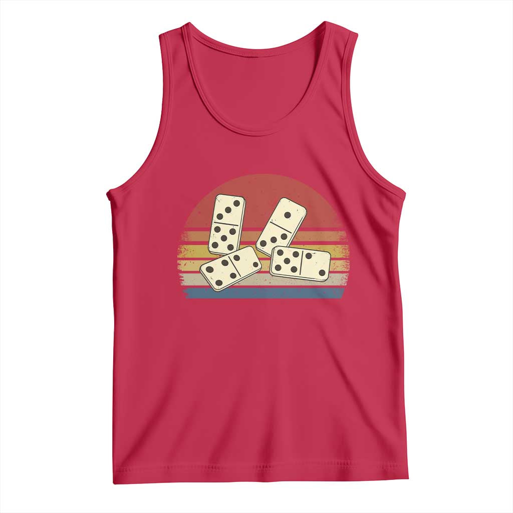 Vintage Domino Player 8647 Tank Top Board Game Subtle Protest TS12 Red Print Your Wear