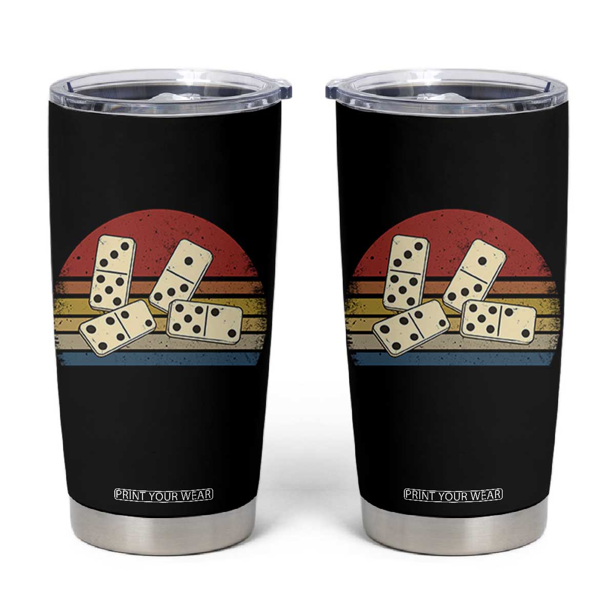 Vintage Domino Player 8647 Tumbler Cup Board Game Subtle Protest TS12 Black Print Your Wear