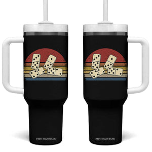 Vintage Domino Player 8647 Tumbler With Handle Board Game Subtle Protest TS12 One Size: 40 oz Black Print Your Wear