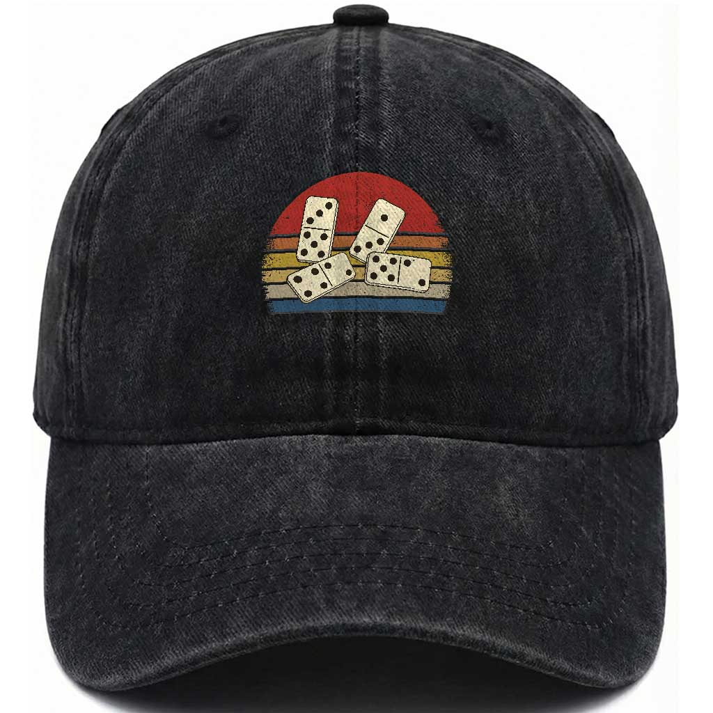 Vintage Domino Player 8647 Washed Cotton Baseball Cap Board Game Subtle Protest TS12 Print Your Wear