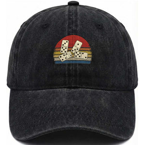 Vintage Domino Player 8647 Washed Cotton Baseball Cap Board Game Subtle Protest TS12 Print Your Wear