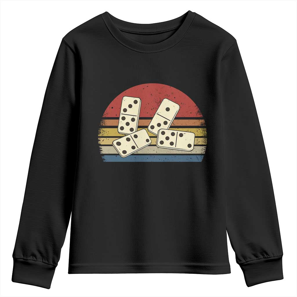 Vintage Domino Player 8647 Youth Sweatshirt Board Game Subtle Protest TS12 Black Print Your Wear