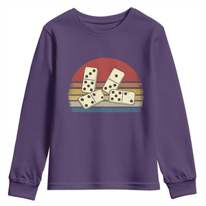 Vintage Domino Player 8647 Youth Sweatshirt Board Game Subtle Protest TS12 Purple Print Your Wear
