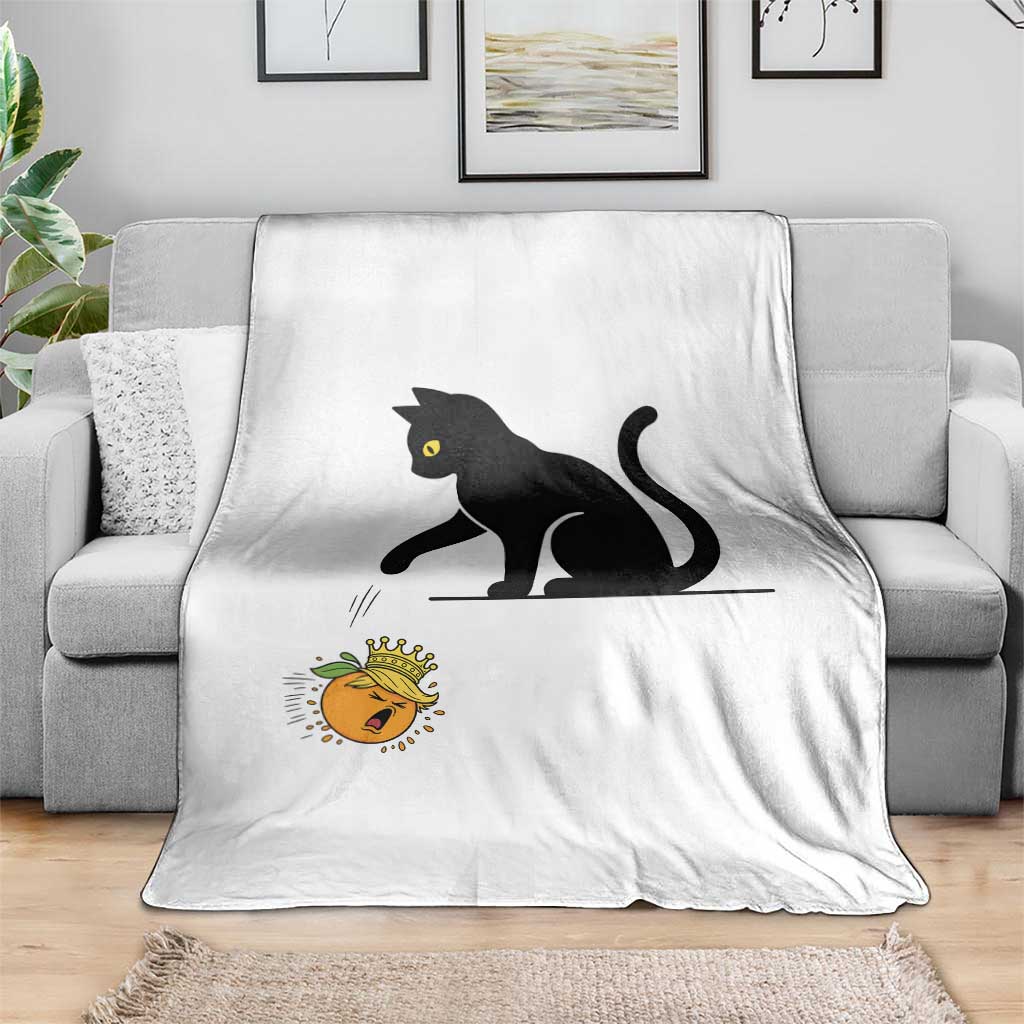 Funny No Kings Black Cat Throw Blanket Rebellious Cat Lover Gift TS12 Print Your Wear