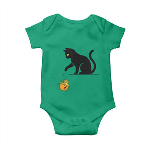 Funny No Kings Black Cat Baby Onesie Rebellious Cat Lover Gift TS12 Irish Green Print Your Wear