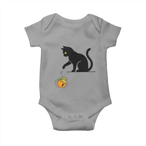 Funny No Kings Black Cat Baby Onesie Rebellious Cat Lover Gift TS12 Sport Gray Print Your Wear