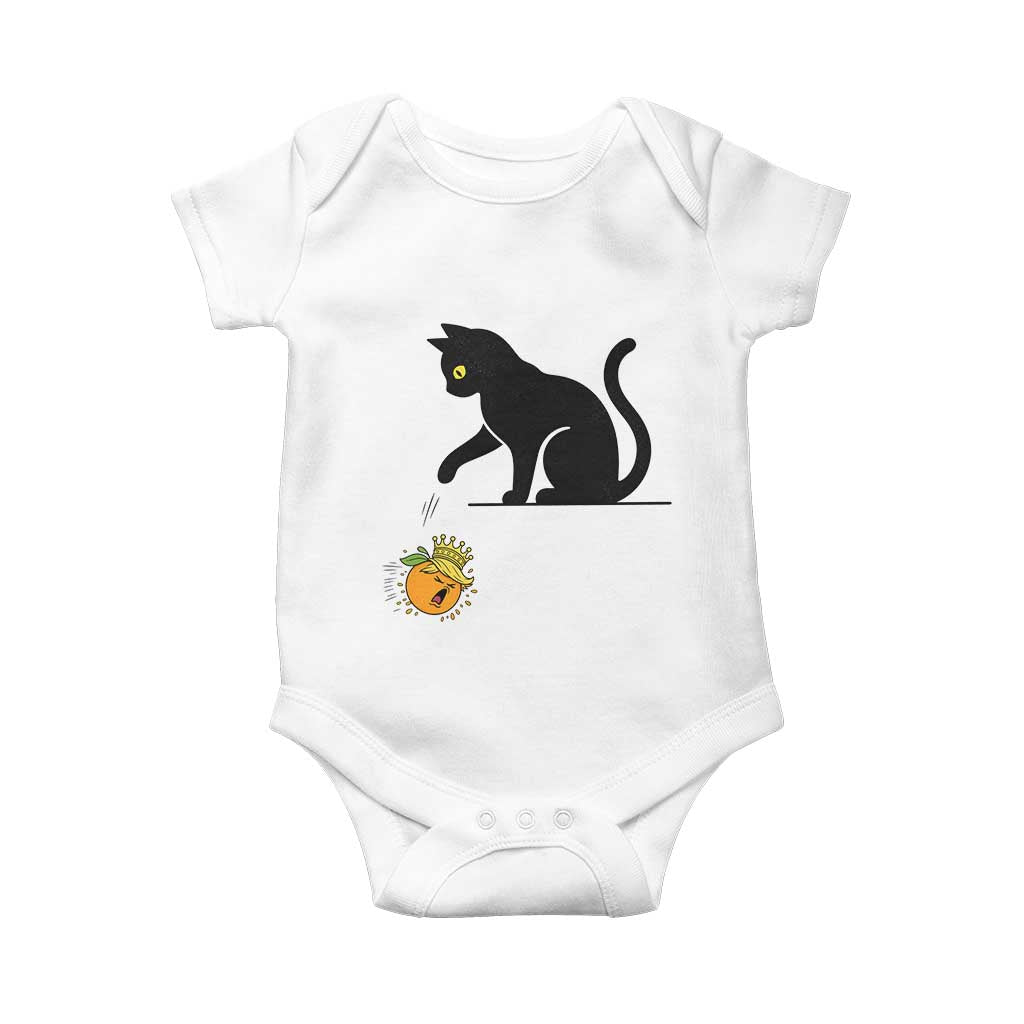 Funny No Kings Black Cat Baby Onesie Rebellious Cat Lover Gift TS12 White Print Your Wear