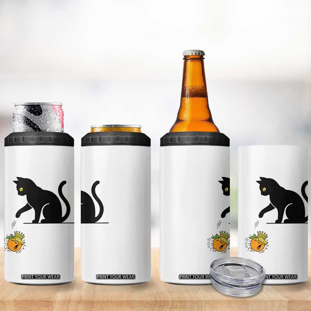 Funny No Kings Black Cat 4 in 1 Can Cooler Tumbler Rebellious Cat Lover Gift TS12 Print Your Wear