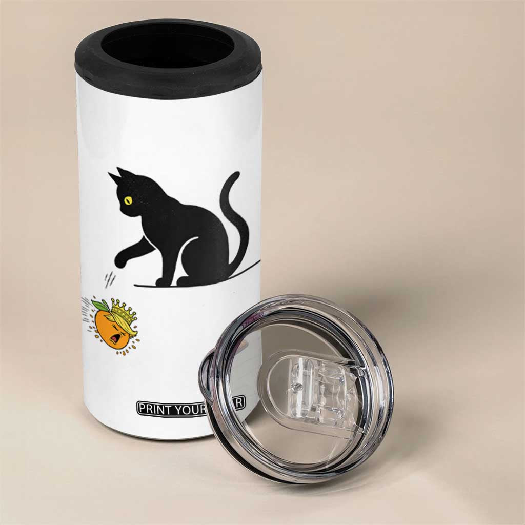 Funny No Kings Black Cat 4 in 1 Can Cooler Tumbler Rebellious Cat Lover Gift TS12 Print Your Wear