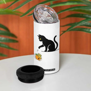 Funny No Kings Black Cat 4 in 1 Can Cooler Tumbler Rebellious Cat Lover Gift TS12 Print Your Wear
