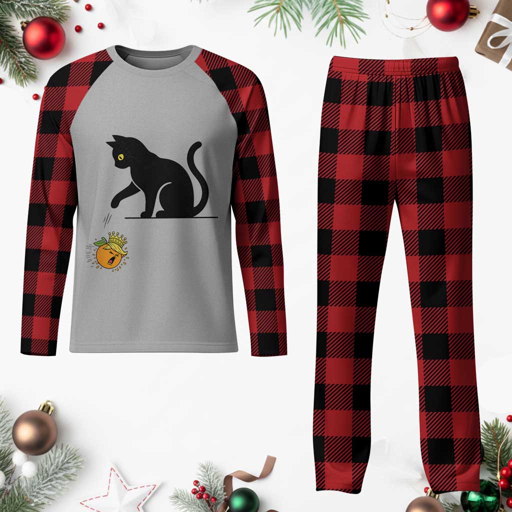 Funny No Kings Black Cat Plaid Pajama Set Rebellious Cat Lover Gift TS12 Buffalo Plaid Print Your Wear