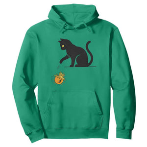 Funny No Kings Black Cat Hoodie Rebellious Cat Lover Gift TS12 Irish Green Print Your Wear
