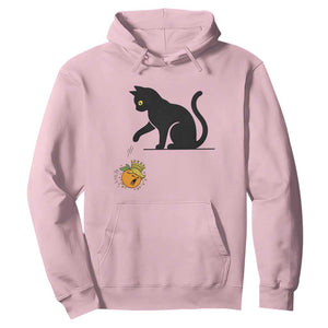 Funny No Kings Black Cat Hoodie Rebellious Cat Lover Gift TS12 Light Pink Print Your Wear