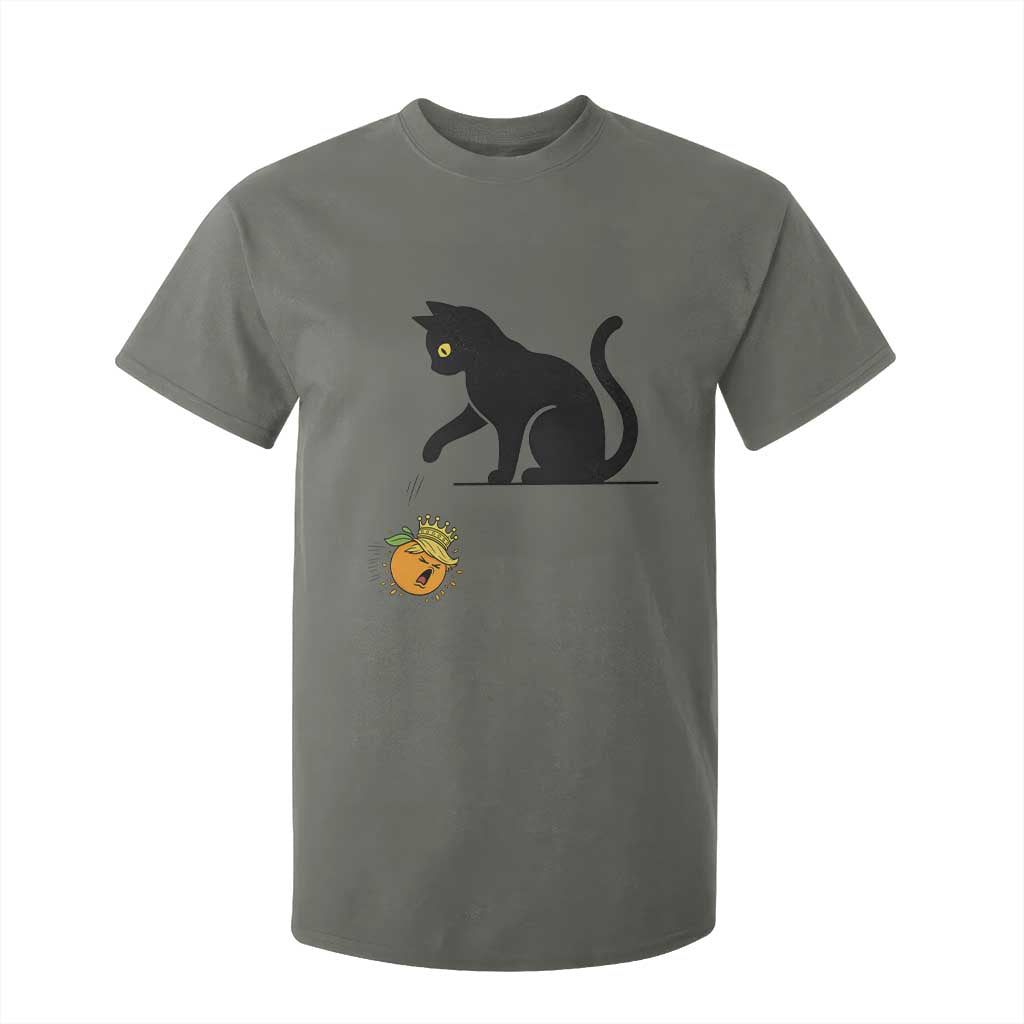 Funny No Kings Black Cat T Shirt For Kid Rebellious Cat Lover Gift TS12 Military Green Print Your Wear