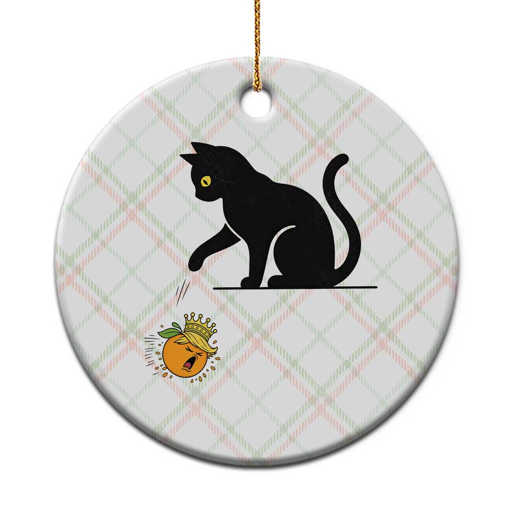Funny No Kings Black Cat Ceramic Ornament Rebellious Cat Lover Gift TS12 1pc Christmas Plaid Print Your Wear