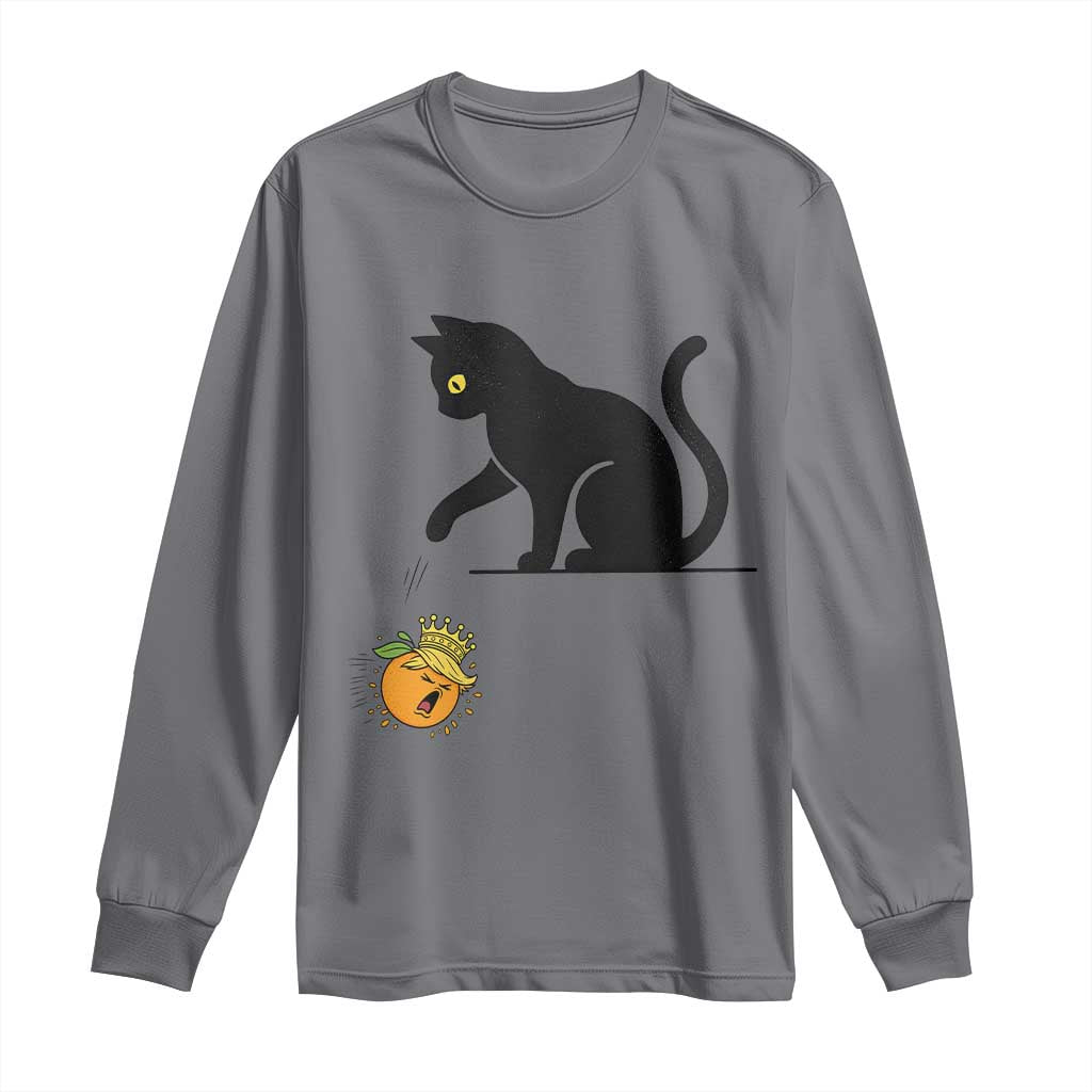 Funny No Kings Black Cat Long Sleeve Shirt Rebellious Cat Lover Gift TS12 Charcoal Print Your Wear