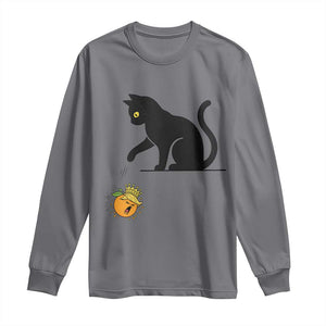 Funny No Kings Black Cat Long Sleeve Shirt Rebellious Cat Lover Gift TS12 Charcoal Print Your Wear