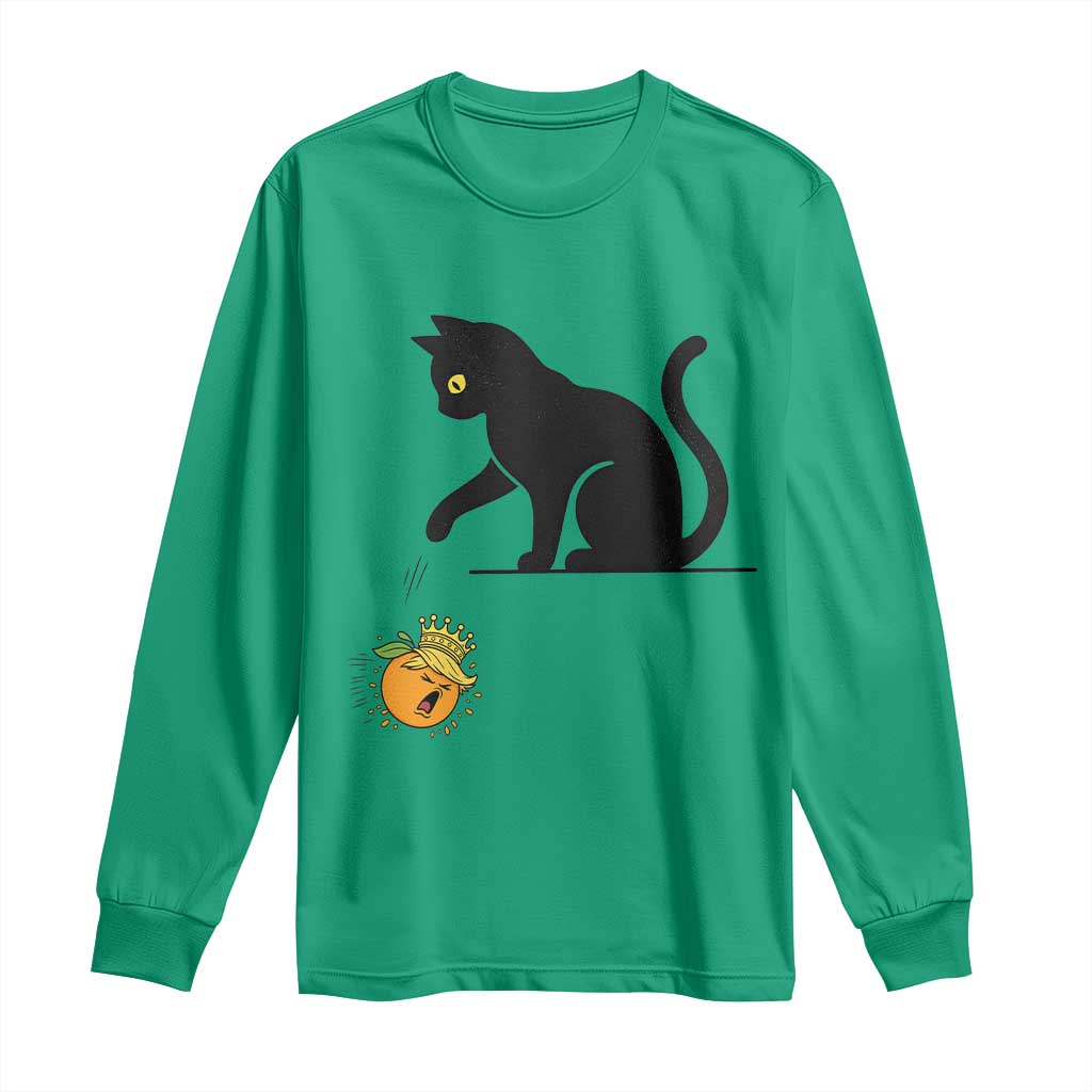 Funny No Kings Black Cat Long Sleeve Shirt Rebellious Cat Lover Gift TS12 Irish Green Print Your Wear