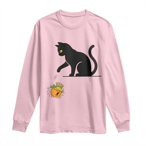 Funny No Kings Black Cat Long Sleeve Shirt Rebellious Cat Lover Gift TS12 Light Pink Print Your Wear