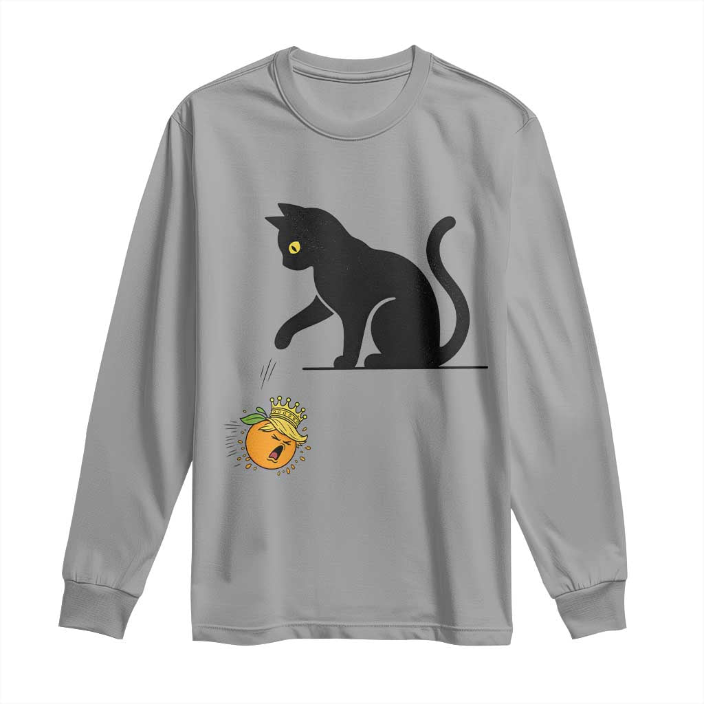 Funny No Kings Black Cat Long Sleeve Shirt Rebellious Cat Lover Gift TS12 Sport Gray Print Your Wear