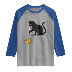 Funny No Kings Black Cat Raglan Shirt Rebellious Cat Lover Gift TS12 Sport Gray Royal Print Your Wear