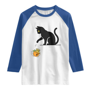 Funny No Kings Black Cat Raglan Shirt Rebellious Cat Lover Gift TS12 White Royal Print Your Wear