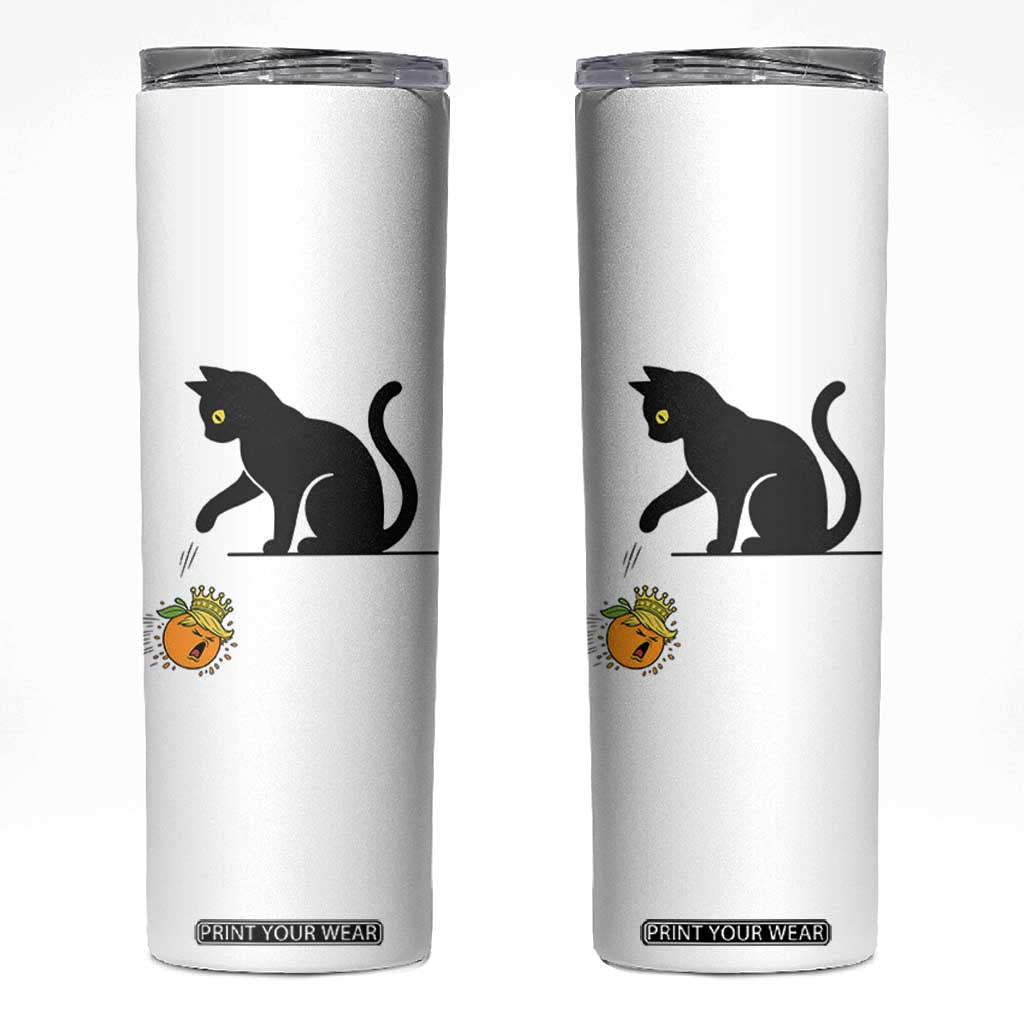 Funny No Kings Black Cat Skinny Tumbler Rebellious Cat Lover Gift TS12 White Print Your Wear