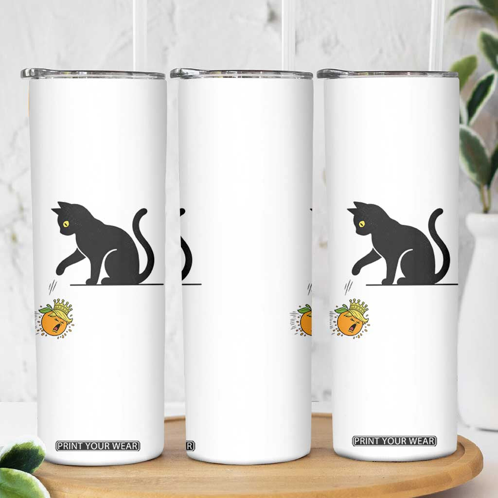 Funny No Kings Black Cat Skinny Tumbler Rebellious Cat Lover Gift TS12 Print Your Wear