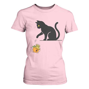 Funny No Kings Black Cat T Shirt For Women Rebellious Cat Lover Gift TS12 Light Pink Print Your Wear