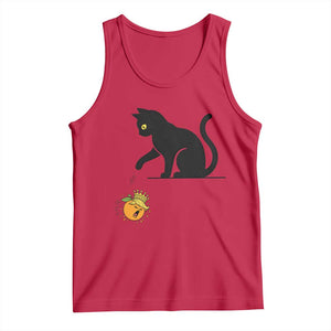 Funny No Kings Black Cat Tank Top Rebellious Cat Lover Gift TS12 Red Print Your Wear
