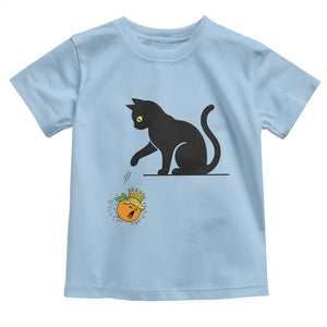 Funny No Kings Black Cat Toddler T Shirt Rebellious Cat Lover Gift TS12 Light Blue Print Your Wear