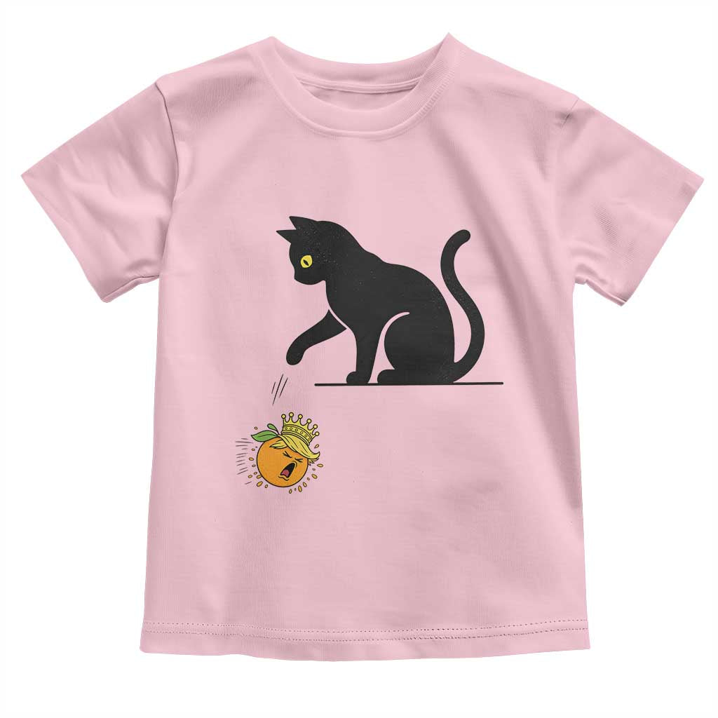 Funny No Kings Black Cat Toddler T Shirt Rebellious Cat Lover Gift TS12 Light Pink Print Your Wear