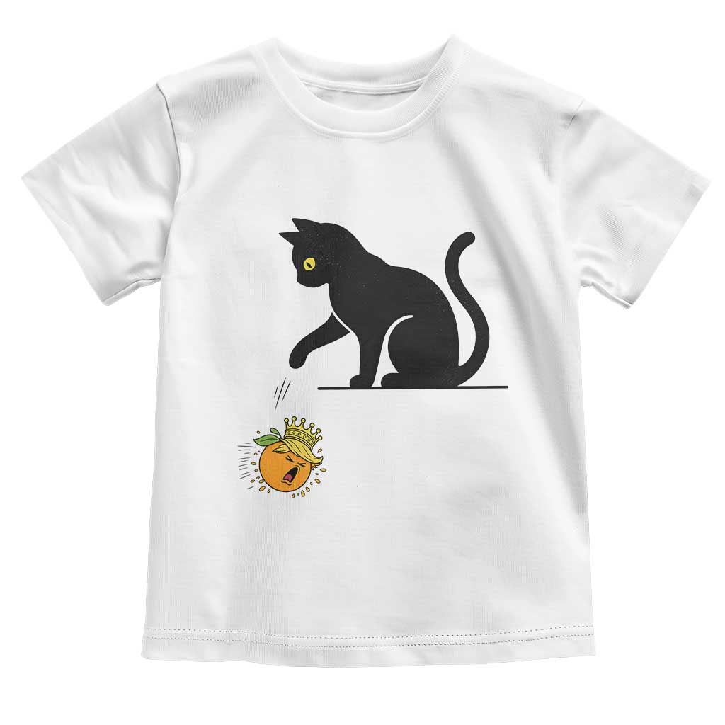 Funny No Kings Black Cat Toddler T Shirt Rebellious Cat Lover Gift TS12 White Print Your Wear